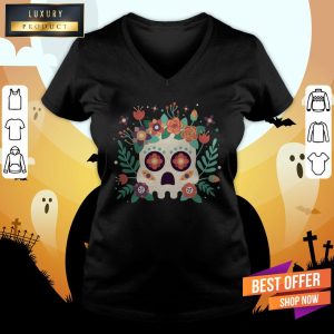 Sugar Skull Day Of The Dead In Mexican Shirt 3