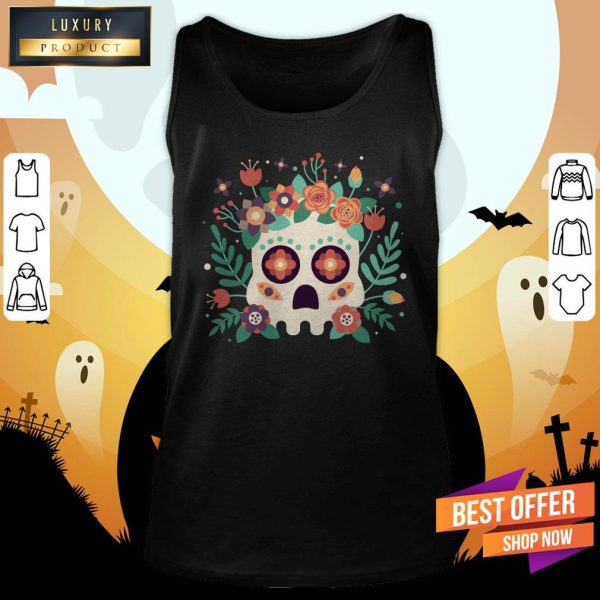 Sugar Skull Day Of The Dead In Mexican Shirt