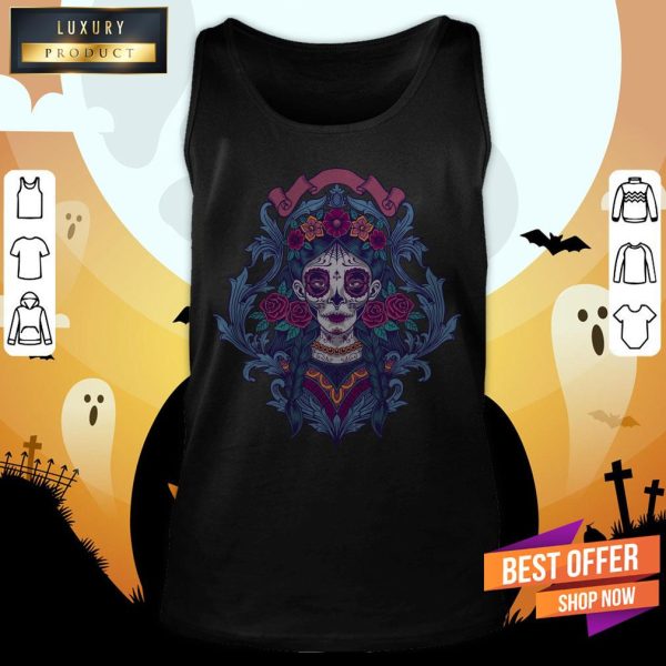 Sugar Skull Girl Day Of The Dead Shirt