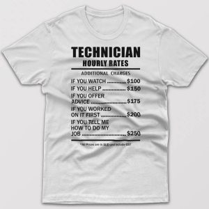 Technician Hourly Rates – T-shirt