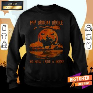 Witch My Broom Broke So Now I Ride A Horse Halloween Shirt 5