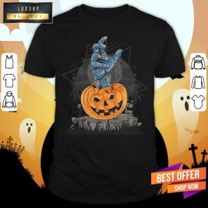 Zombie Hand Pumpkin Halloween Day Shirt 1