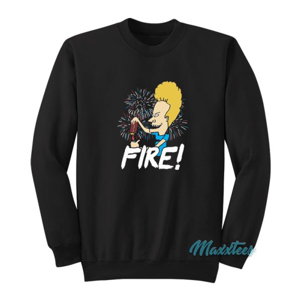 4th Of July Beavis Fire Firework Sweatshirt