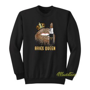 Aries Queen Leopard Lips Sweatshirt 1