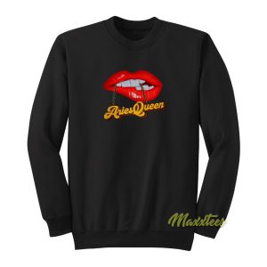 Aries Queen Red Lips Gold Chain Sweatshirt 1