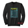 Bahamian Nutritional Fact Sweatshirt