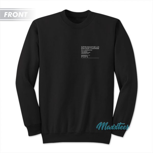 Bart Simpson Driving Scenic Sweatshirt