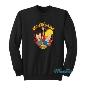 Beavis And Butt Head Breakin The Law Flame Sweatshirt 2