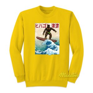 Bigfoot Surfing Great Wave of Kanagawa Shonan Sweatshirt 1