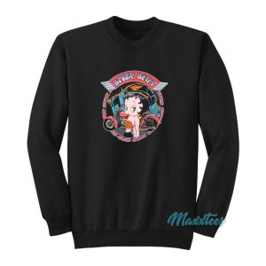 Biker Betty Boop Motorcycle Sweatshirt 1