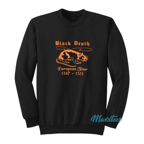 Black Death European Tour Plague Rat Sweatshirt