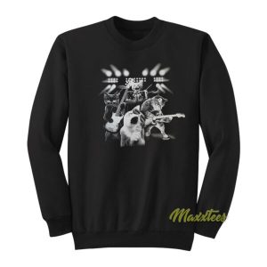 Cat Rock Playing Guitar and Drums Sweatshirt 2