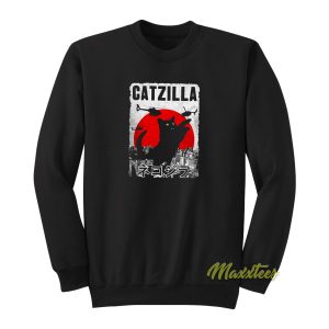 Catzilla Helicopter Blood Moon Sweatshirt 1