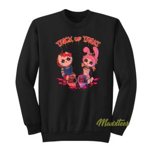 Chucky and Tiffany Hello Kitty Trick or Treat Sweatshirt 1