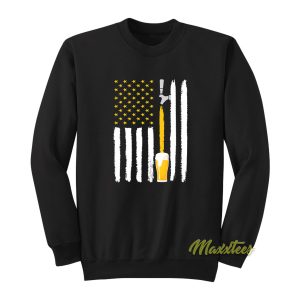 Craft Beer American Flag Sweatshirt 1