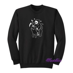 Death Rides A Black Cat Pullover Sweatshirt 2
