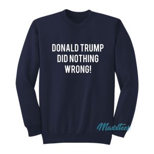 Donald Trump Did Nothing Wrong Sweatshirt 1