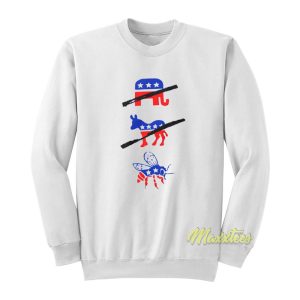 Elephant Donkey Bee American Flag Sweatshirt