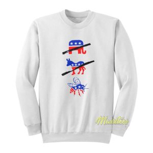 Elephant Donkey Bee American Flag Sweatshirt 2
