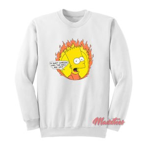 Flamed Bart Off White Sweatshirt