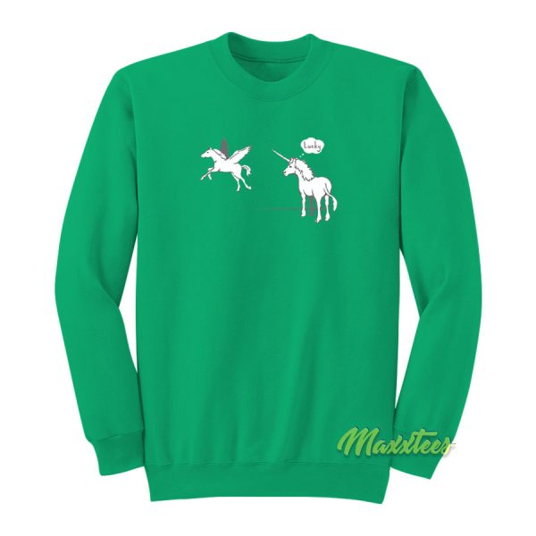 Funny Lucky Pegasus Unicorn Sweatshirt