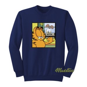 Garfield Odie Behind The Window Sweatshirt 1