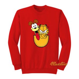 Garfield and Odie In Pocket Sweatshirt