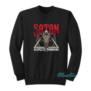 Goat Satan Respects Pronouns Sweatshirt 1