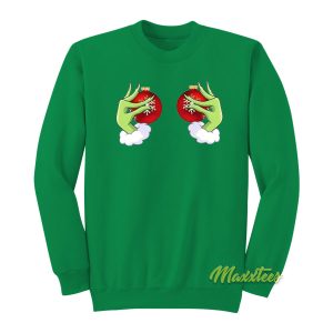 Grinch Boobs Christmas Sweatshirt 1