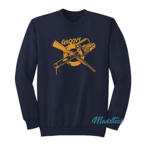 Groovy Chainsaw And Shotgun Sweatshirt 2