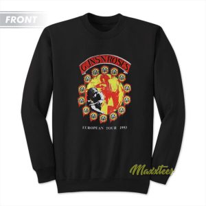 Guns N Roses Pretty Tied Up Euro Tour 1993 Sweatshirt 3