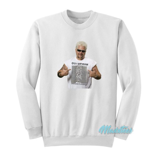 Guy Fieri Wearing Guy Division Sweatshirt