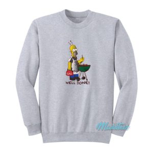 Homer Simpsons Kiss The Chef Well Done Sweatshirt