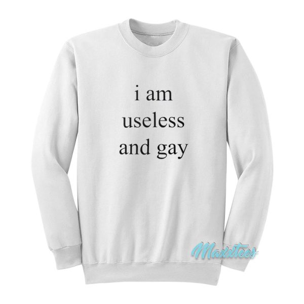 I Am Useless And Gay Sweatshirt