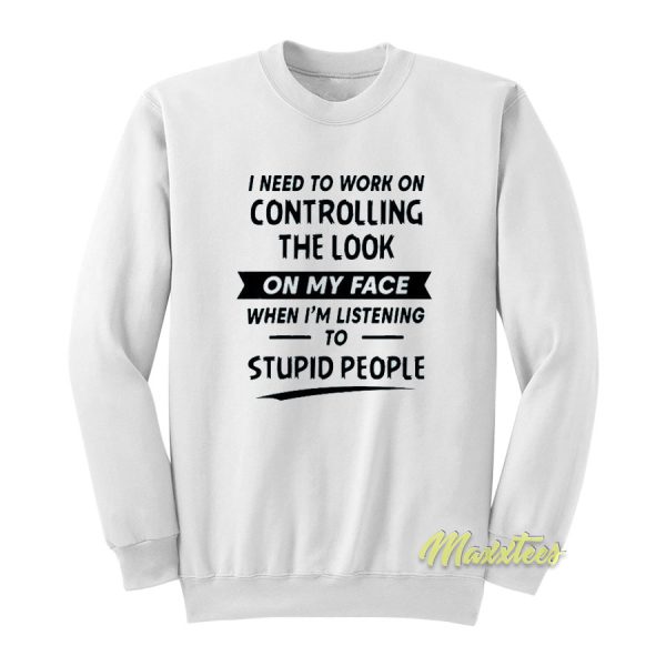 I Need To Work Controlling The Look Sweatshirt