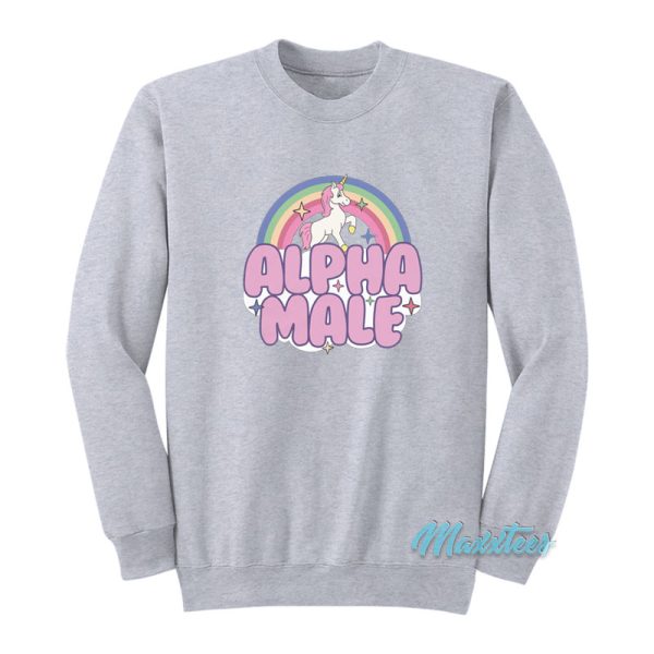 Ironic Alpha Male Unicorn Rainbow Sweatshirt