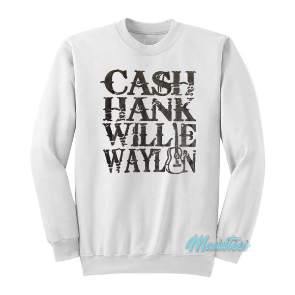 Johnny Cash Hank Willie Waylon Sweatshirt