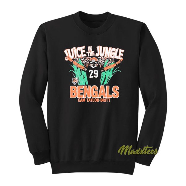 Juice In The Jungle Bengals Cam Taylor Britt Sweatshirt