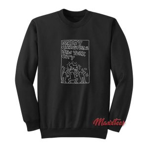 Keith Haring Merry Christmas New York City Sweatshirt 2