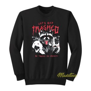 Lets Get Trashed Raccoon Sweatshirt 1