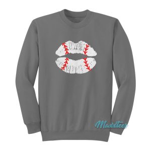 Lipstick Kiss Baseball Sweatshirt 1