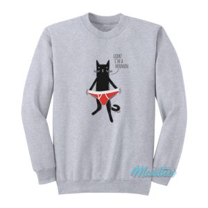 Look I’m A Hooman Black Cat Underpants Sweatshirt