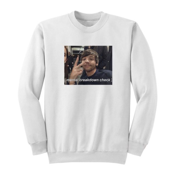 Louis Tomlinson Mental Breakdown Check Sweatshirt