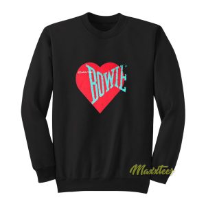 Love David Bowie Red Heart Sweatshirt 1