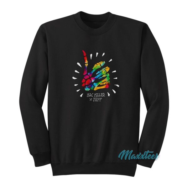 Mac Miller X Neff Thumbs Up Bone Sweatshirt