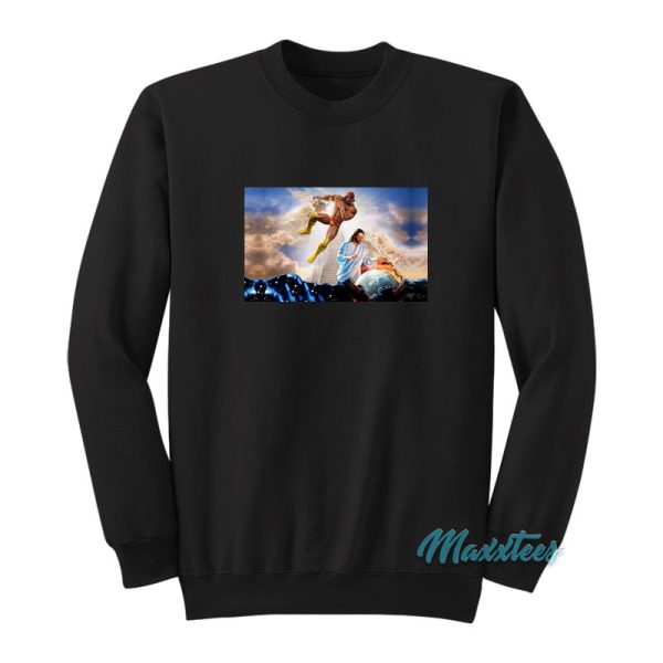 Macho Man Randy Savage Elbow Drop Jesus Sweatshirt