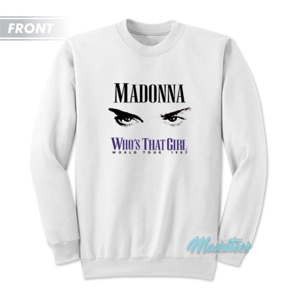 Madonna Eyes Who’s That Girl World Tour Sweatshirt