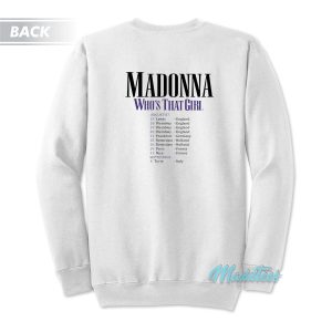 Madonna Eyes Who’s That Girl World Tour Sweatshirt