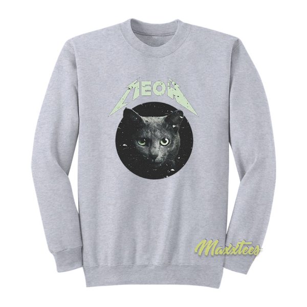 Meow Rockstar Cat Rock N Roll Kitten Band Sweatshirt