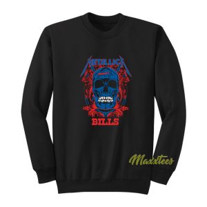 Metallica Buffalo Bills Skull Sweatshirt 1